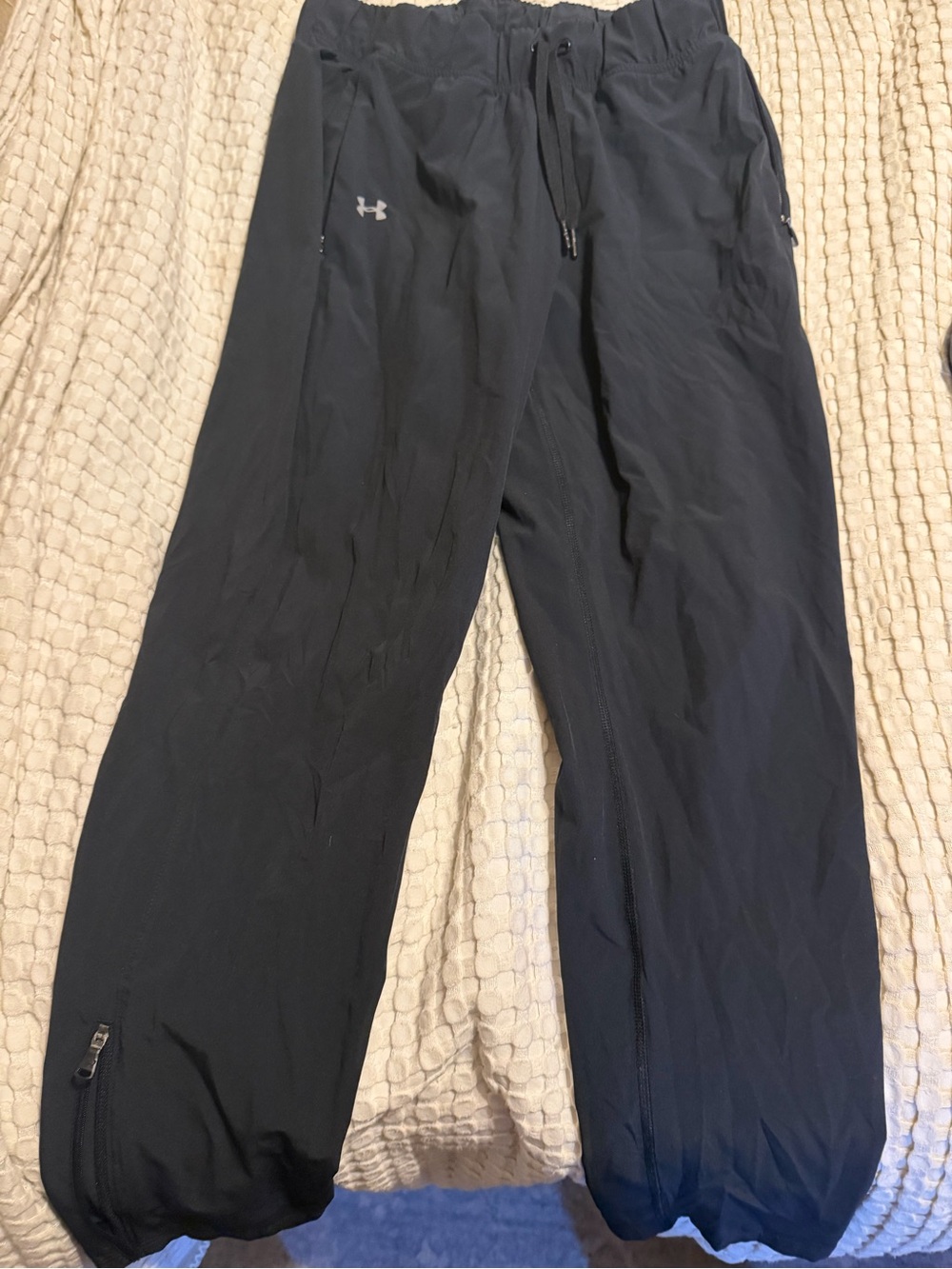 Under Armour Black Womens Training Joggers with Ankle Zips